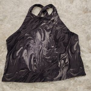 ABERCROMBIE AND FITCH Women's Contour Cross-Back Workout Tank Marble Sz. Small